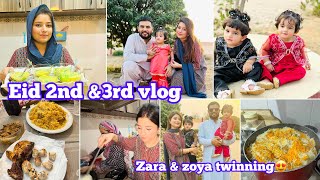 Eid 2nd & 3rd Vlog | Zara & Zoya twinning👗 Zoya ki eidi 😍