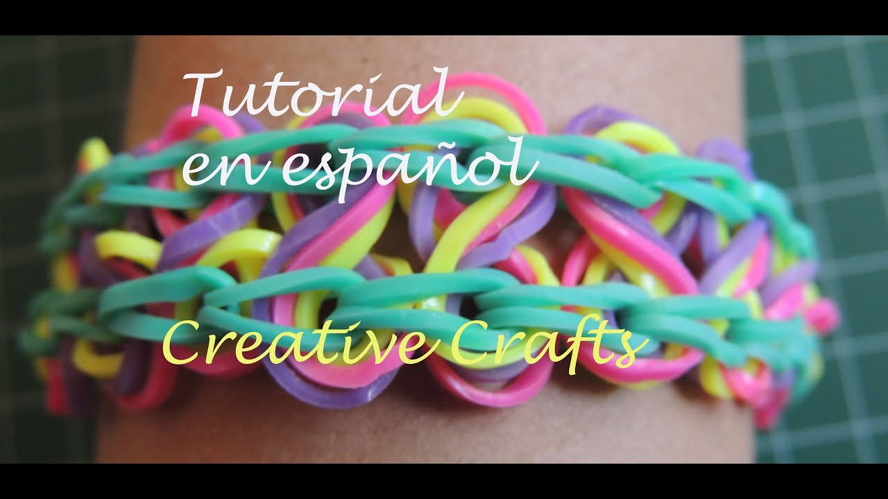 Tutorial Pulsera de gomitas Rainbow Loom Taffy Twist en español