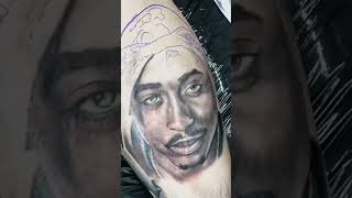 ✖️TUPAC✖️ #tattoos #tupac #shorts #portraitdrawing #tattooartist