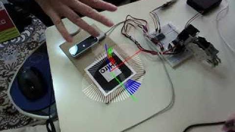 Leap Motion + AR でRCサーボモーターを動かしてみた。（１）