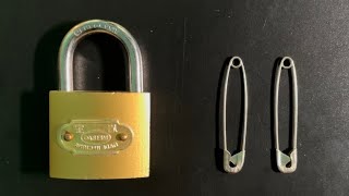 How can i open lock with safety pin