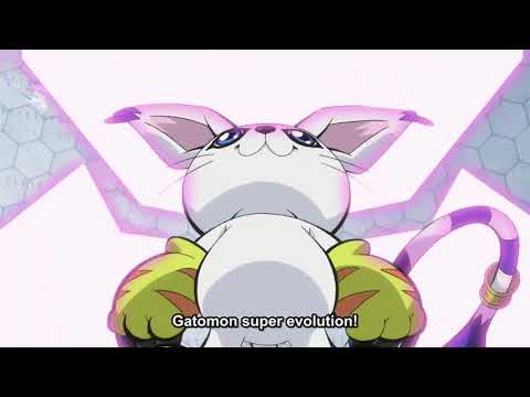 Digimon Adventure Tri 6:Gatomon turns to Magnadramon.. (CLIP) HD