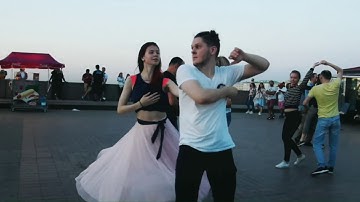 Zouk Open Air. Ivan and Evgenia. Zouk improvisation (Simple Things)