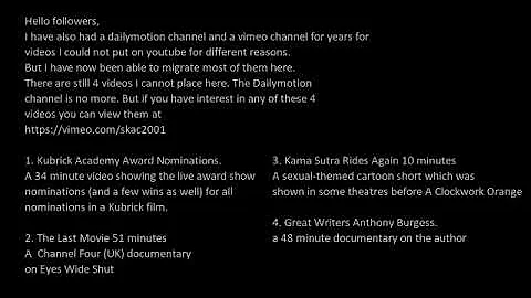 4 more videos for the channel