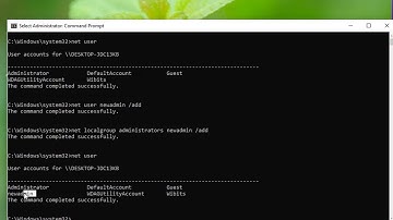How To Create An Admin User Account via CMD in Windows 10