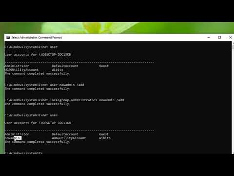 How To Create An Admin User Account via CMD in Windows 10