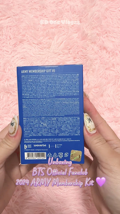 BTS  Fanclub Army Membership   Kit 2024 Unboxing 💜 #bts #armymembershipkit #army #fyp