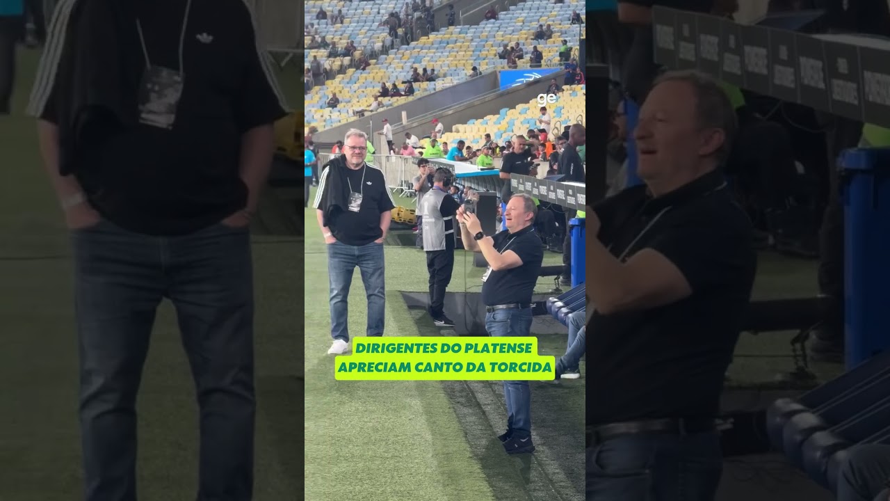 DIRIGENTES DO PLATENSE CANTAM JUNTO DA TORCIDA NO MARACANÃ | #shorts | ge.globo