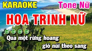 Karaoke Hoa Trinh Nữ ( Tone Nữ ) Nhạc Sống | Huỳnh Lê