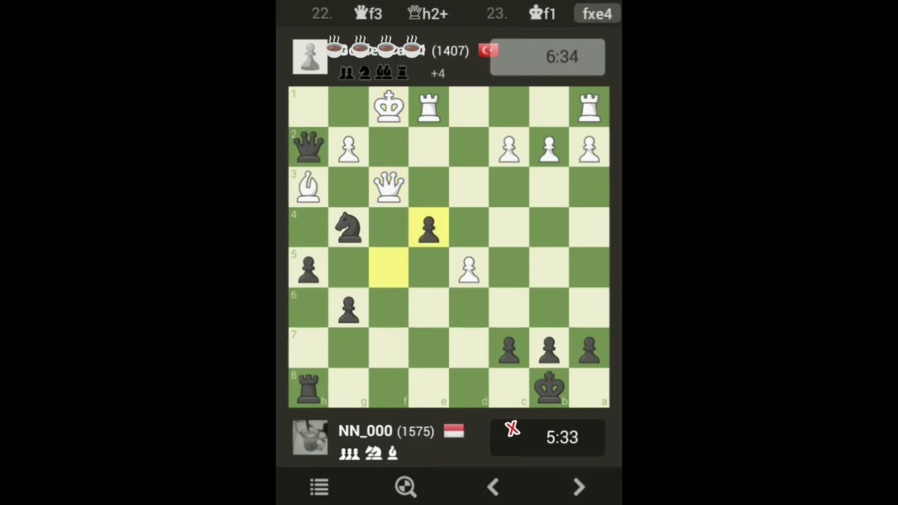 10l0⏱️34.Qd1 Scandinavian Defense;Boehnke Gambit 