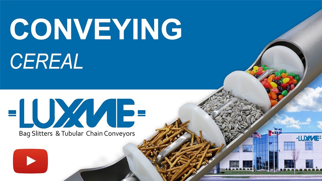 Food-Grade Conveyors - Conveying Cereal - Sanitary Tubular Drag Chain Conveyors