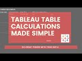 Tableau Table Calculations Simplified