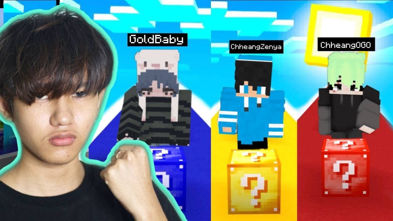 មកលេងLuckyblock Raceរកជើងខ្លាំងនៅក្នុងMinecraft