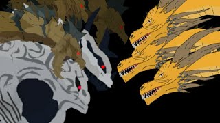 Monster X vs Ghidorah - Animation (dc2) King Ghidorah vs Keizer Ghidorah teaser