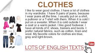 Clothes | Lots of English Texts with Audio