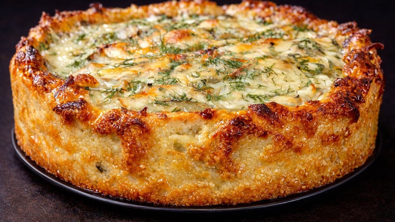 Ужин, который всех удивит! Пирог с картофелем и баклажанами за 15 минут!