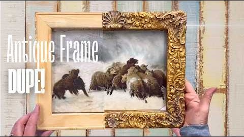 DIY Antique Frame Dupe | IOD Trimmings 4 Mould Tutorial for a Stunning Gallery Wall