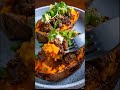 Hot Honey Beef &amp; Cottage Sweet Potato Boats #youtubeshortsand #food #bonnecuisine #explore