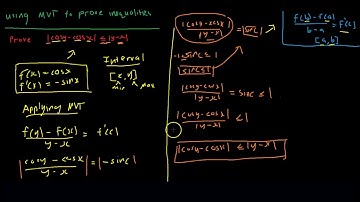 Using Mean Value Theorem To Prove Inequalities | Example