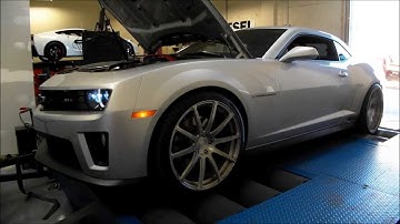 Pulleyd ZL1 Camaro on the dyno. Tune Time Performance