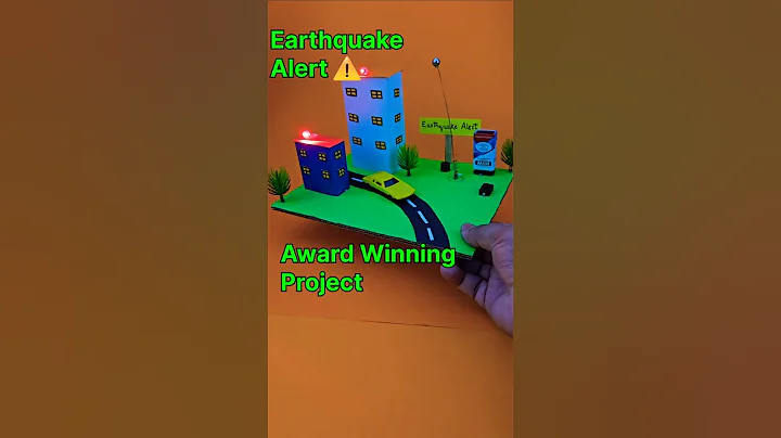 Earthquake Alert ⚠️ Award Winning Project 😱 #scienceproject #shorts #ytshorts