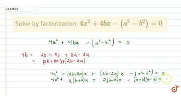 Solve by    factorization:  ltmath gt  ltmrow gt  ltmn gt4 lt/mn gt ltmsup gt  ltmi gtx lt/mi
