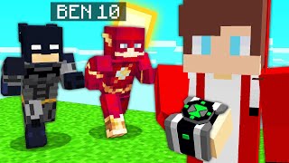 OMNITRIX Speedrunner vs Batman and Flash Hunter : JJ vs Mikey BEN 10 in Minecraft Maizen!