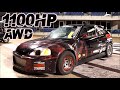 AWD Civic UPSETS Domestics! 1100HP "V8 Killer" Honda H22 (Fastest H-Series AWD)