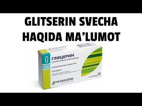GLITSERIN SVECHA HAQIDA MA LUMOT