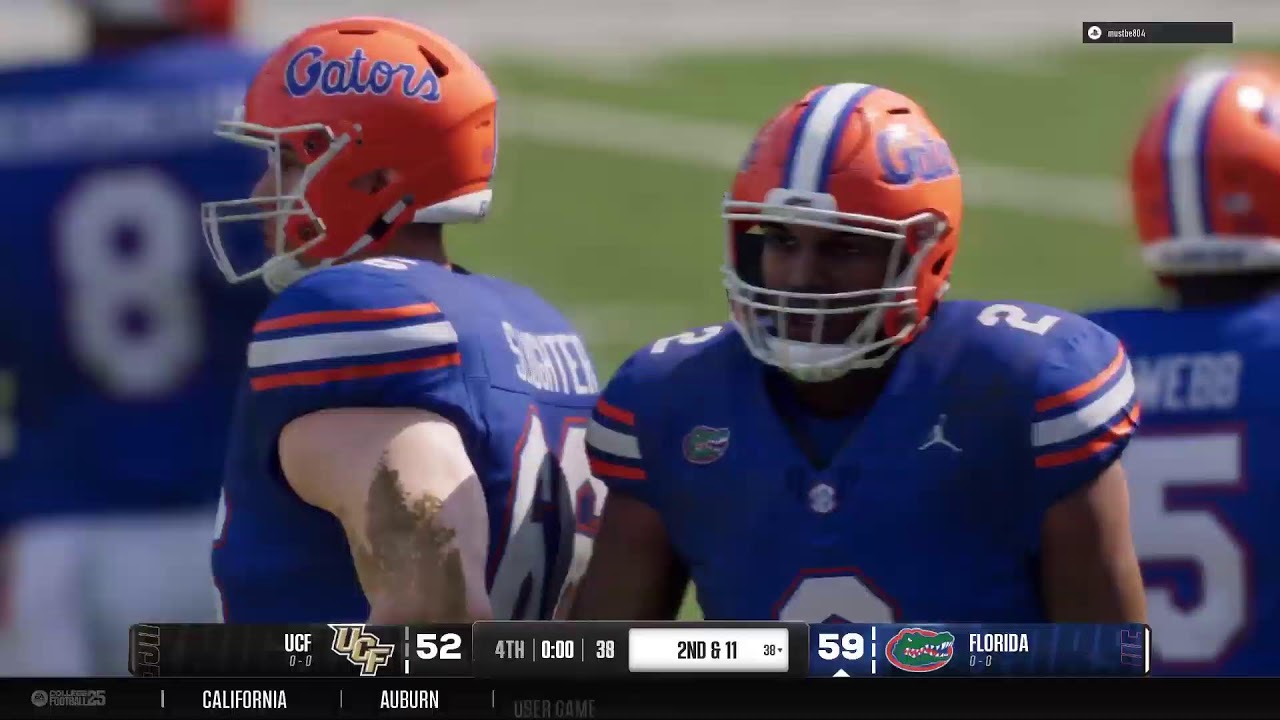 NCAA 25 Online Dynasty UCF VS UF YouTube