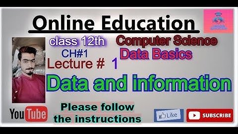 Introduction Of Chapter 1 || What Is Data And Information? || Data and information with example.