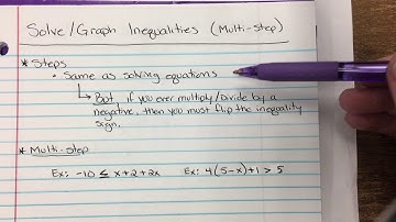 Inequalities (multi step) Notes