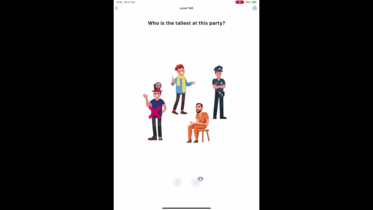 Easy Game - Brain Test Level 140 - Who is the tallest at this party?