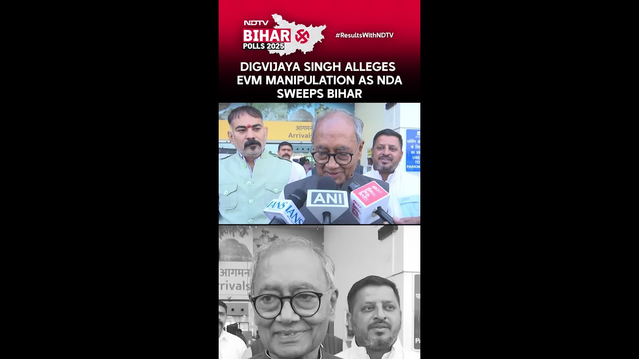 Bihar Election Result | Digvijaya Singh Alleges EVM Manipulation as NDA Sweeps Bihar