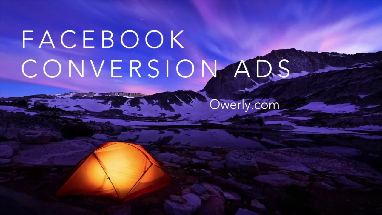 Facebook Conversion Ads Tutorial YouTube