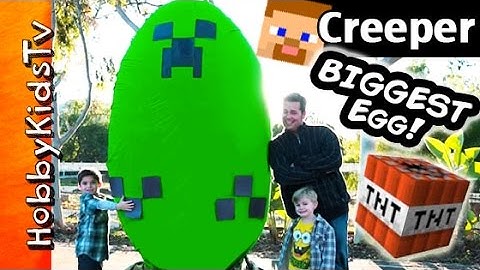 Giant Minecraft CREEPER Surprise Egg by HobbyKidsTV