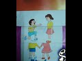 DiY Nobita ️n Shizuka paper fold craft #paperfoldcraftartist