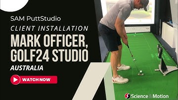 SAM PuttStudio at Mark Officer #perfectstroke Golf24 Putting Studio
