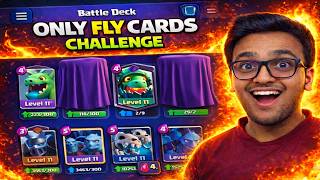 Only Flying Cards Challenge In Clash Royale 😱🔥