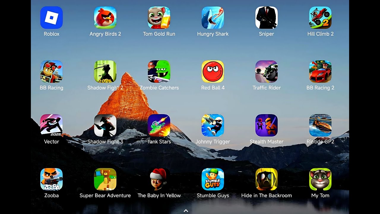 Vector, Red Ball 4, BB Racing, Shadow Fight 2, Hill Climb Racing 2