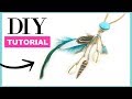 Boho Necklace with Feathers - Video Tutorial Jewelry Making