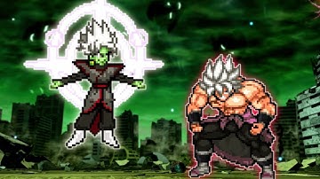 Fused Zamasu V2(All Form)(New) VS Broly DBS(Inseph) in Jump Force Mugen