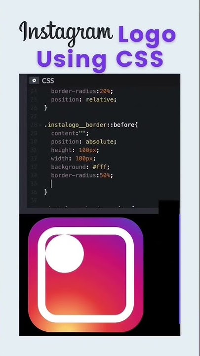 Instagram logo using css. #shorts #css #instagram #programming #logo ...