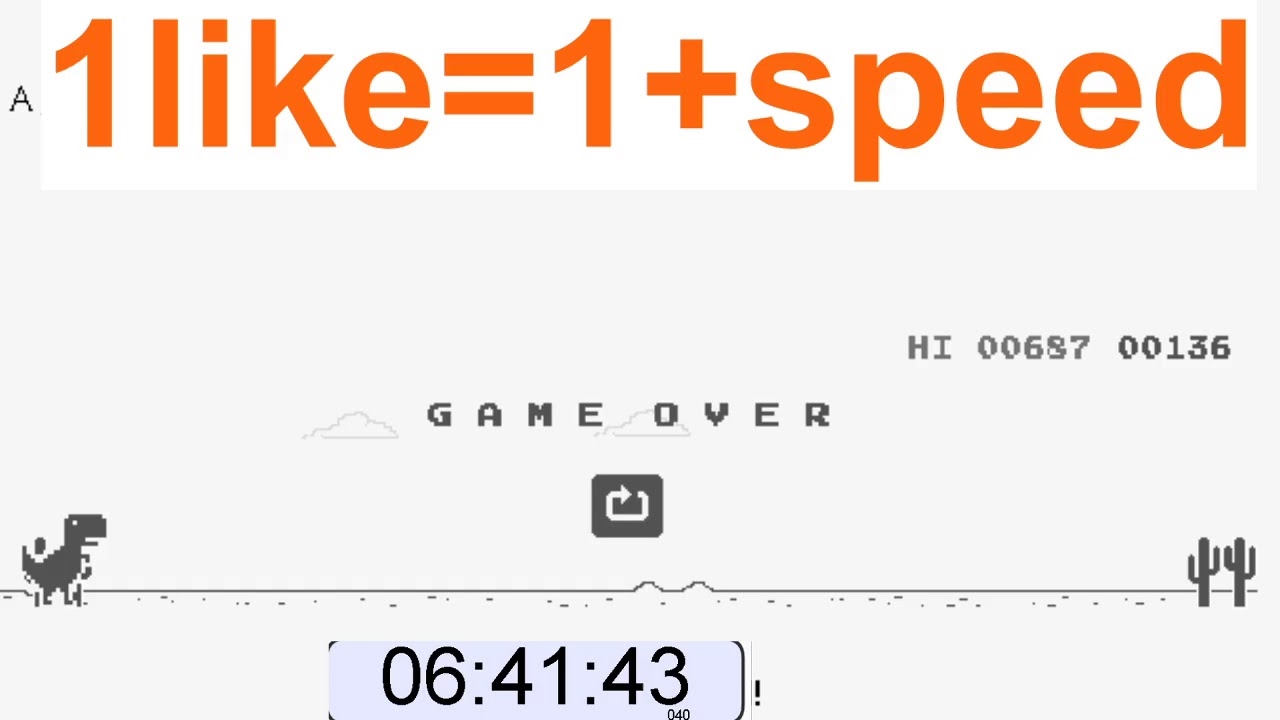 NEW PLAYING CHROME DINOSAUR GAME FOR 1 YEAR - YouTube