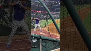 Some pregame power from Marcus Semien 😳 #mlb #baseball #worldseries #rangers