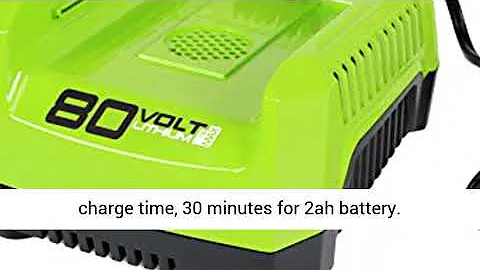 Greenworks Pro 80V Lithium Ion Single Port Rapid Battery Charger GCH8040
