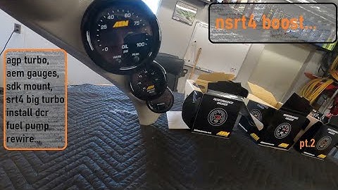 ob big turbo and some aem gauges install pt2