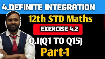 12th STD MATHS 2 | Chapter 4 DEFINITE INTEGRATION | Exercise 4.2| PRADEEP GIRI SIR