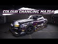 Our 300BHP TURBO MIATA drift car has a COLOR CHANGING livery!