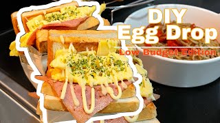 DIY Egg drop! | Korean Egg Sandwich | Easy Recipe | Low Budget Edition